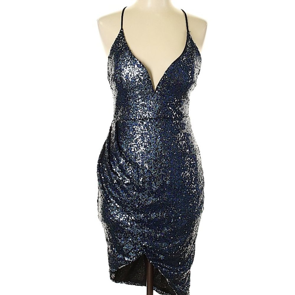 Trac Blue Cocktail Dress Size L